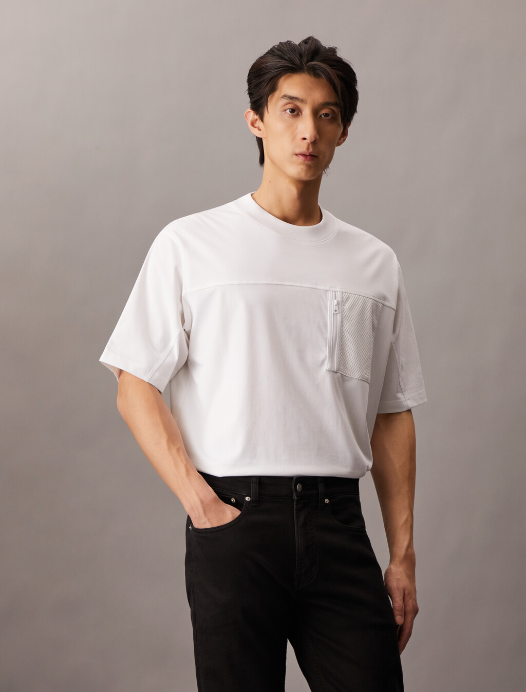 Cooling Relaxed Tee, Bright White, hi-res
