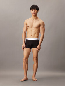 Icon 彈性棉質平口內褲 3 件組, Grey Heather/White/Black, hi-res