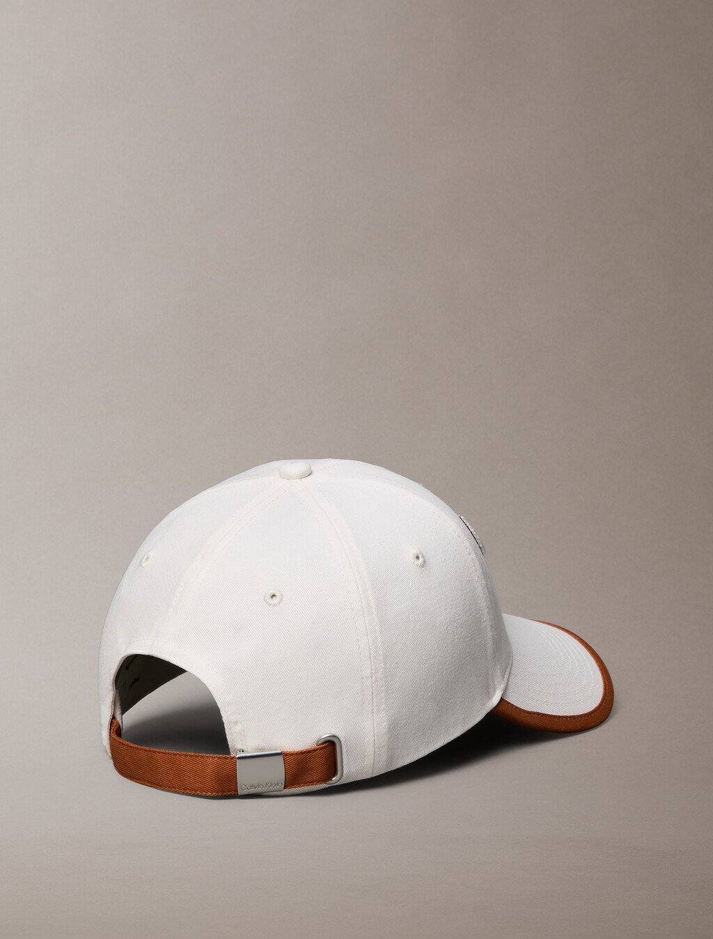 防 UV 斜紋毛圈紗標誌棒球帽, White Alyssum, hi-res