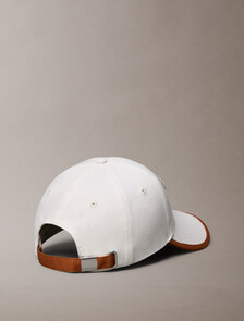 防 UV 斜紋毛圈紗標誌棒球帽, White Alyssum, hi-res