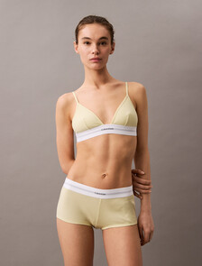 Cotton Modal Stretch Rib Lightly Lined Triangle Bra, Garden Glade, hi-res