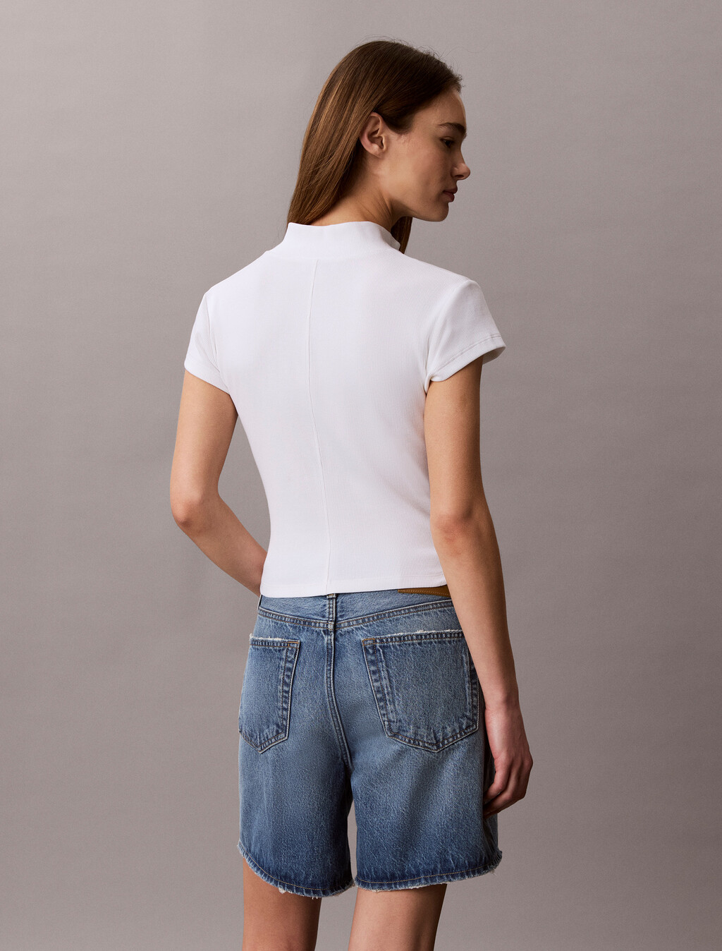 Monologo Patch Rib Zip Top, Bright White, hi-res
