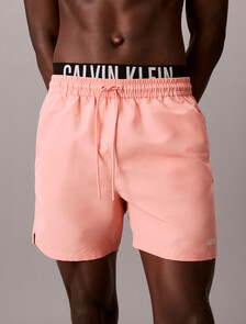 Double Waistband Swim Shorts - Intense Power, Sugar Pink, hi-res