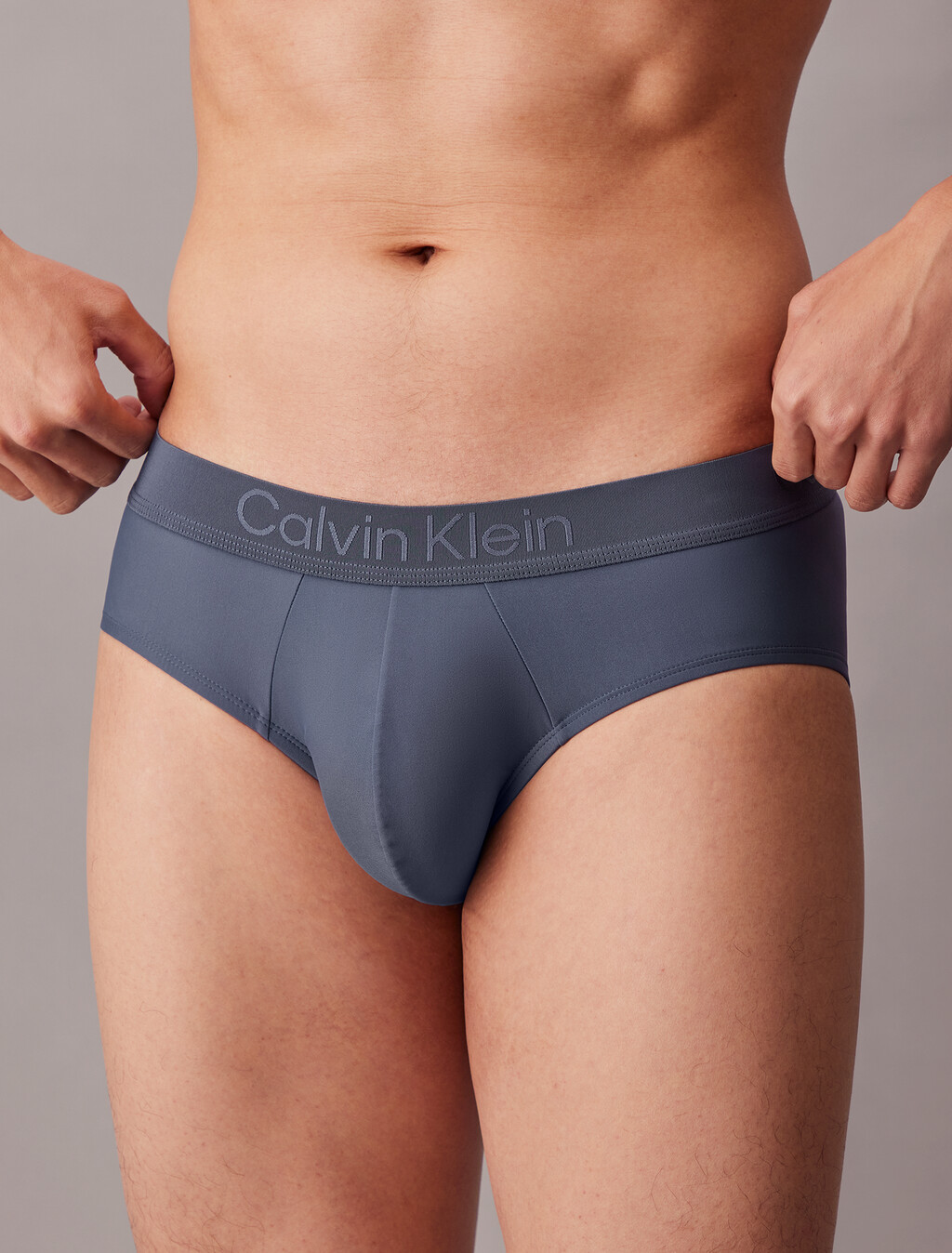 CK Black Microfiber Hip Brief, Bank Blue, hi-res