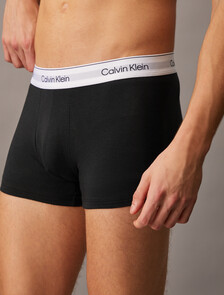 Icon Cotton Stretch Trunks 2 Pack, Grey Heather / Black, hi-res