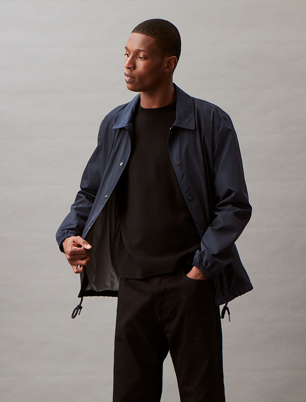 Nylon Coaches Jacket, Dark Sapphire, hi-res
