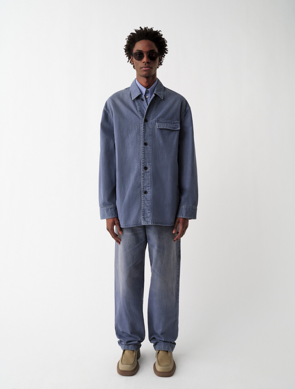 Axel鈕扣襯衫, JACARANDA, hi-res