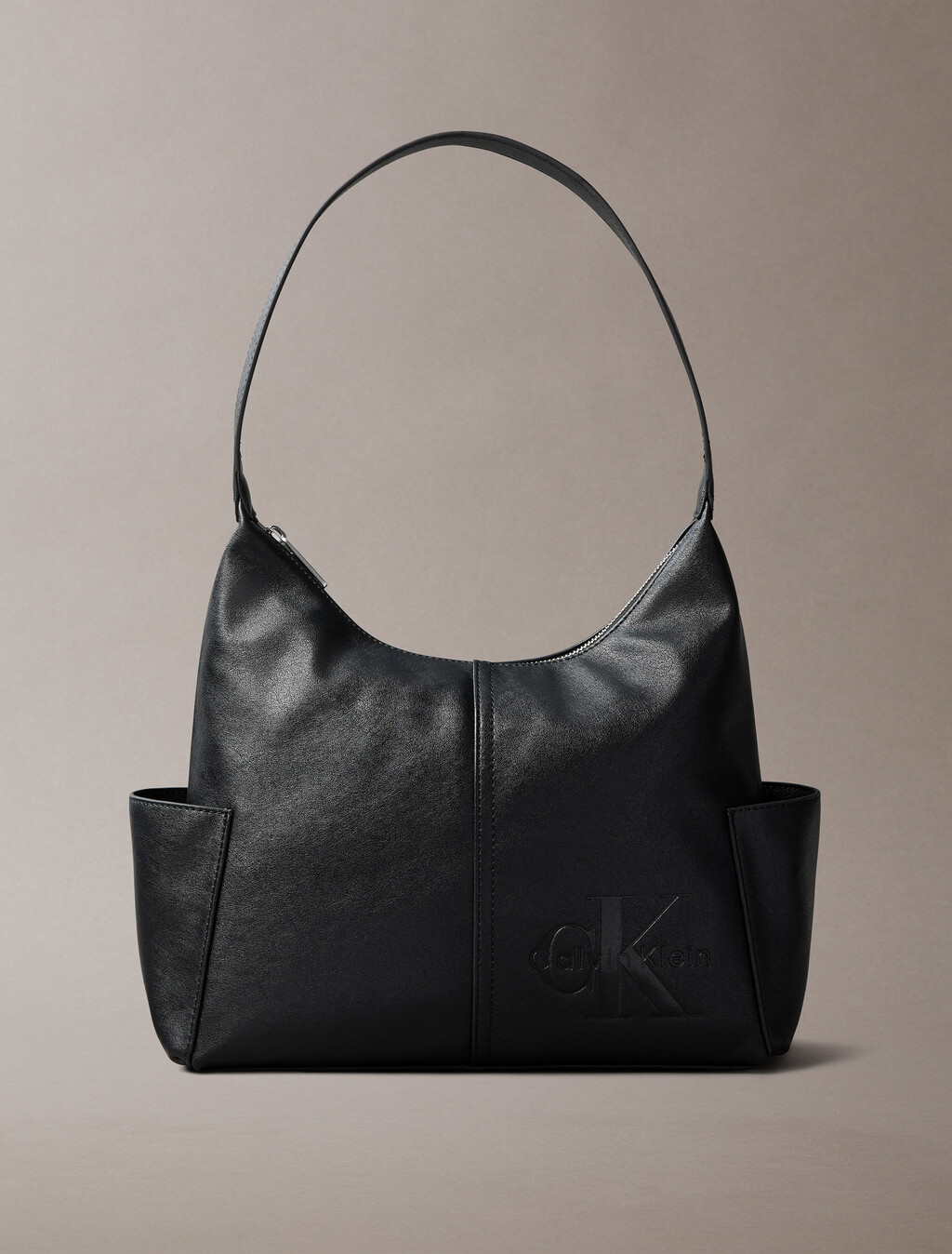 口袋 Monogram 掛肩包, Black, hi-res