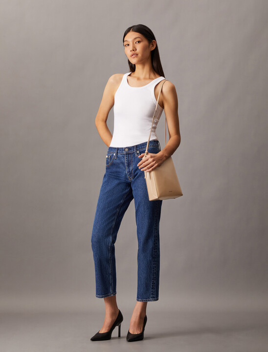 CK Paper Bag Leather Crossbody