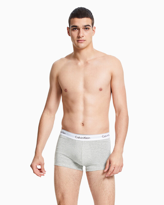 Calvin Klein Men's Modern Cotton Stretch Naturals 3-Pack Low Rise  Trunk,Multi,Sm