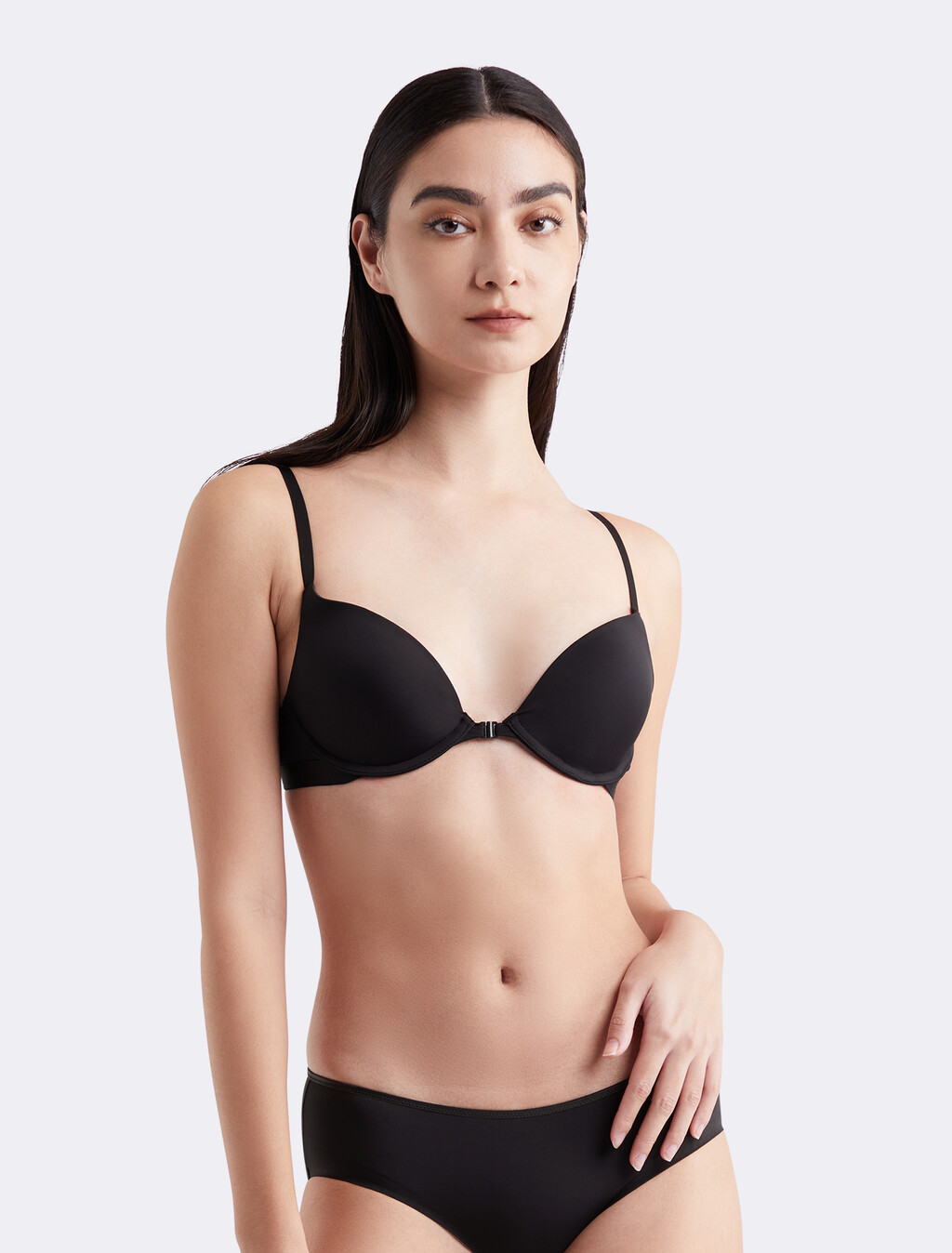Intense Power Micro Push Up Plunge Bra, Black, hi-res