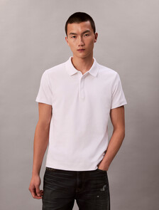 Luxe Slim Polo, Bright White, hi-res