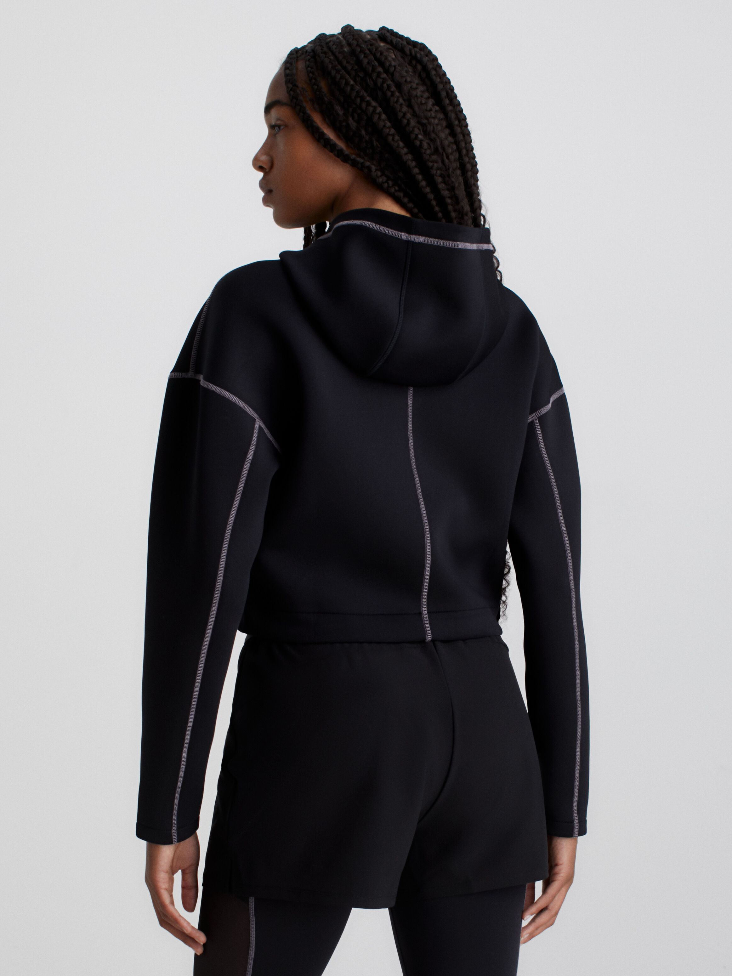 Calvin klein modern store cropped hoodie sweatshirt
