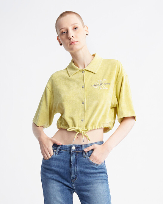 SUMMER TEXTURES 毛巾布鈕扣襯衫