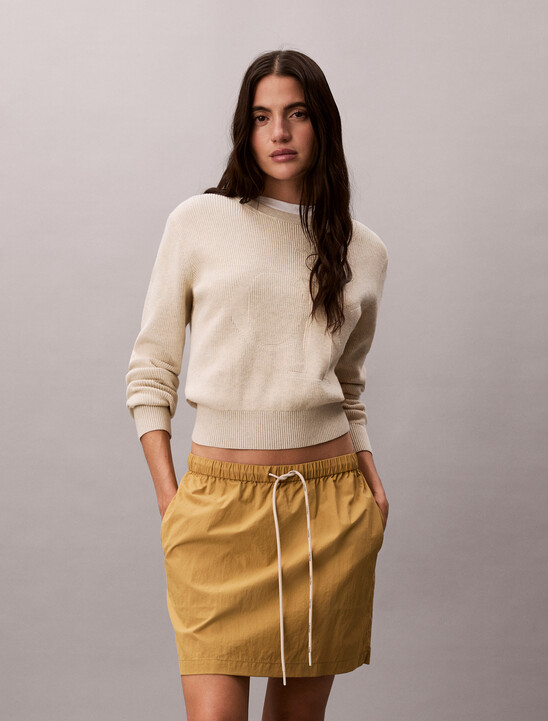 NYLON MINI SKIRTAntelope