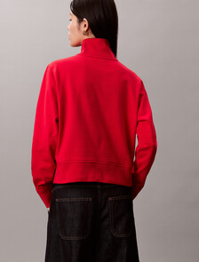 Lunar New Year Half Zip Pullover, Pantone Red, hi-res
