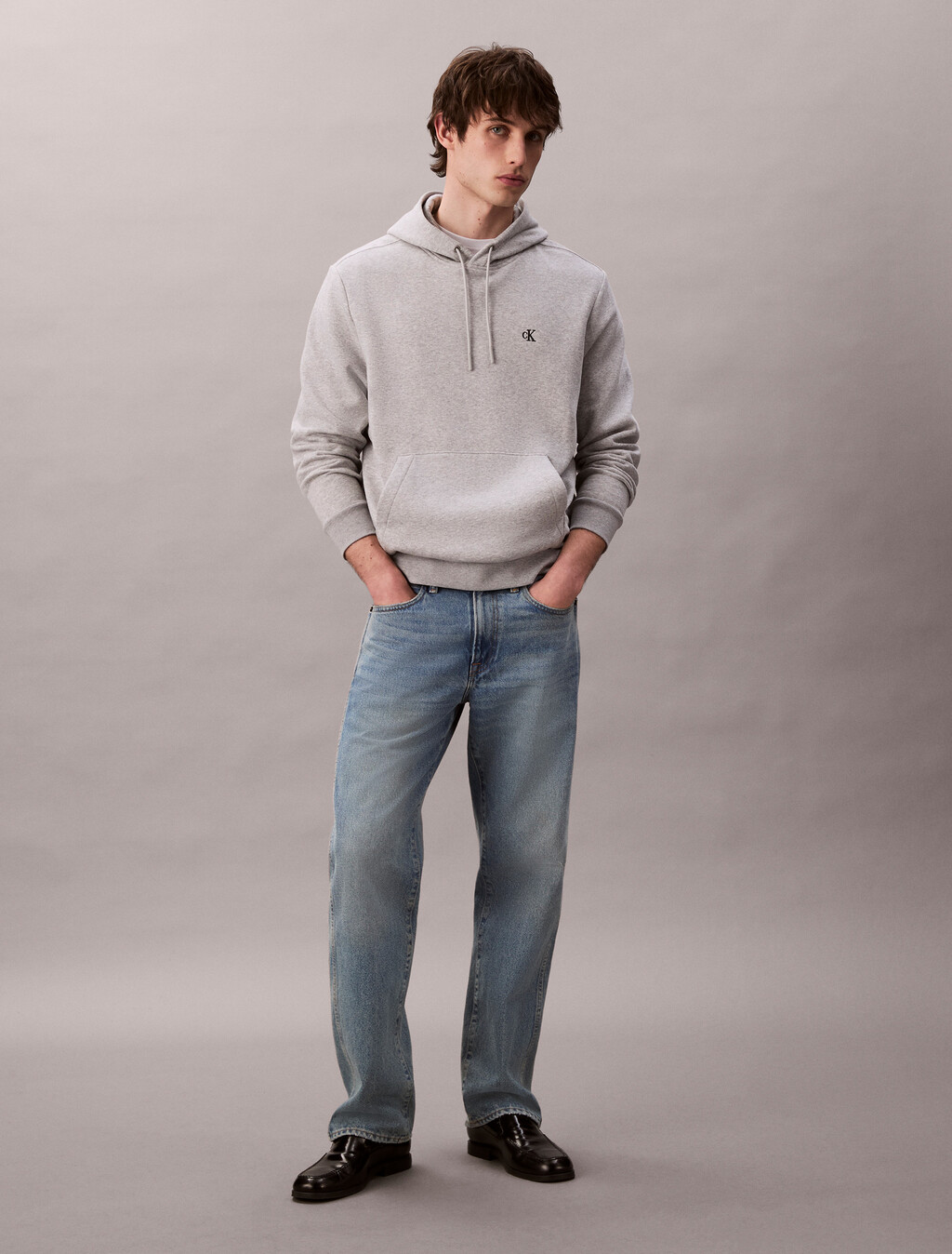 Archive Logo Fleece Hoodie, Heroic Grey Heather, hi-res