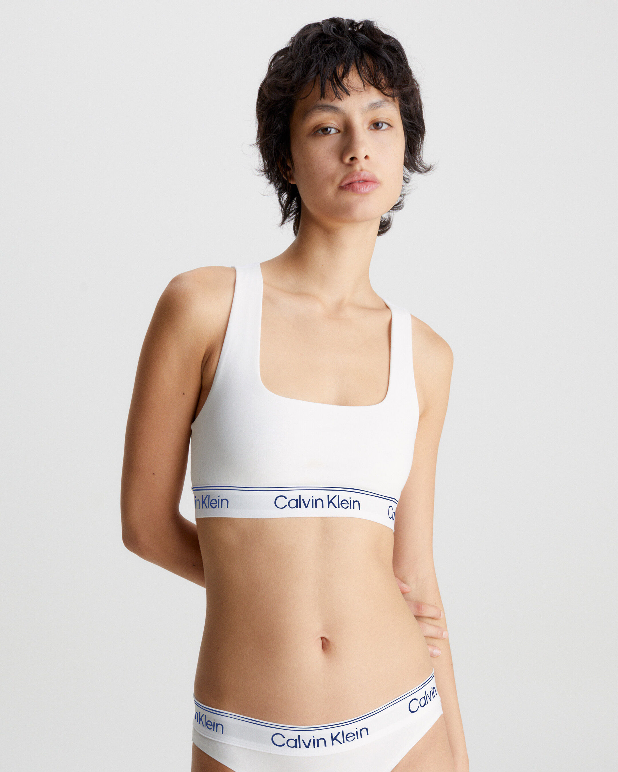 Athletic Cotton Lightly Lined Bralette white Calvin Klein Taiwan