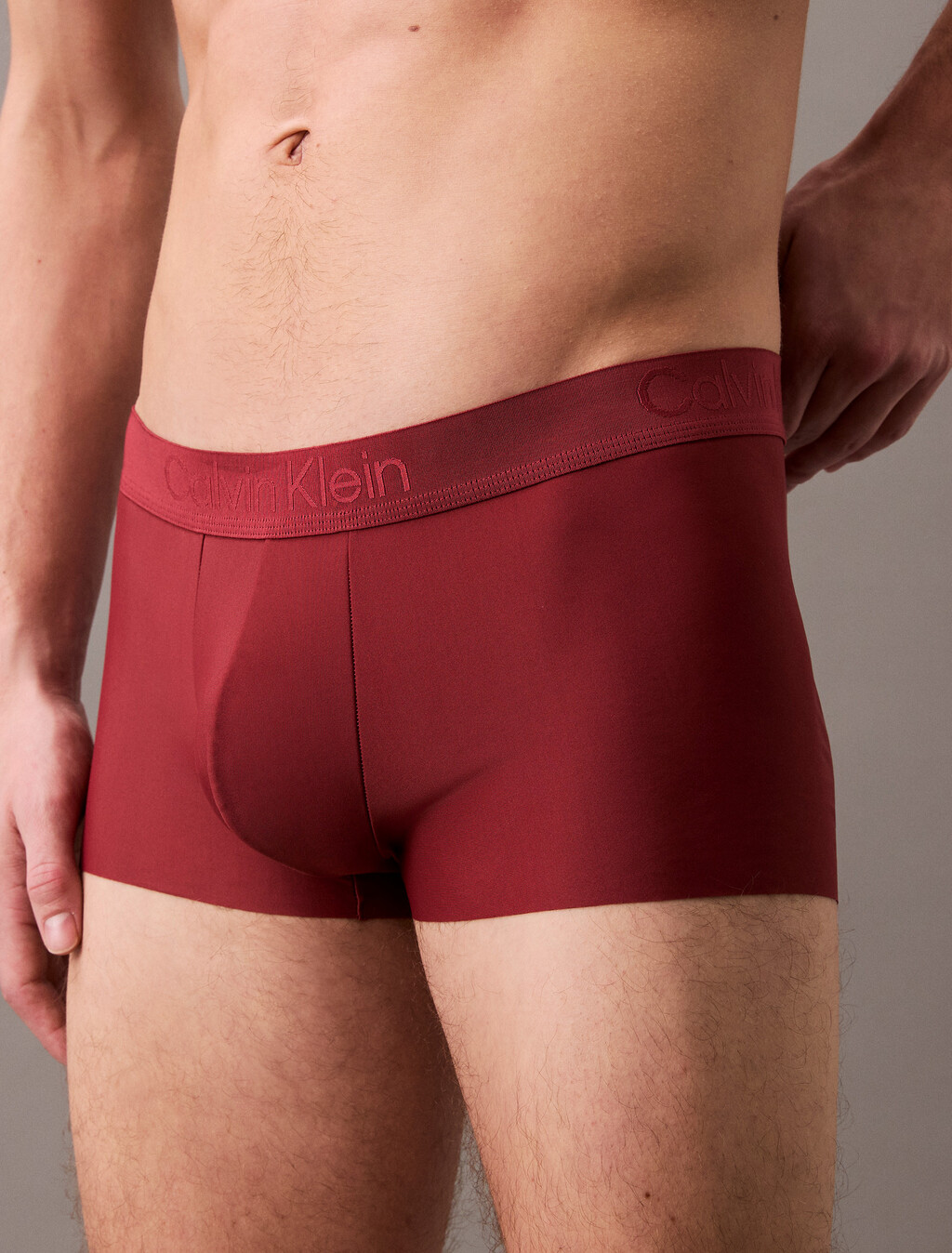 CK Black Microfiber Hip Brief, Ruby Wine, hi-res