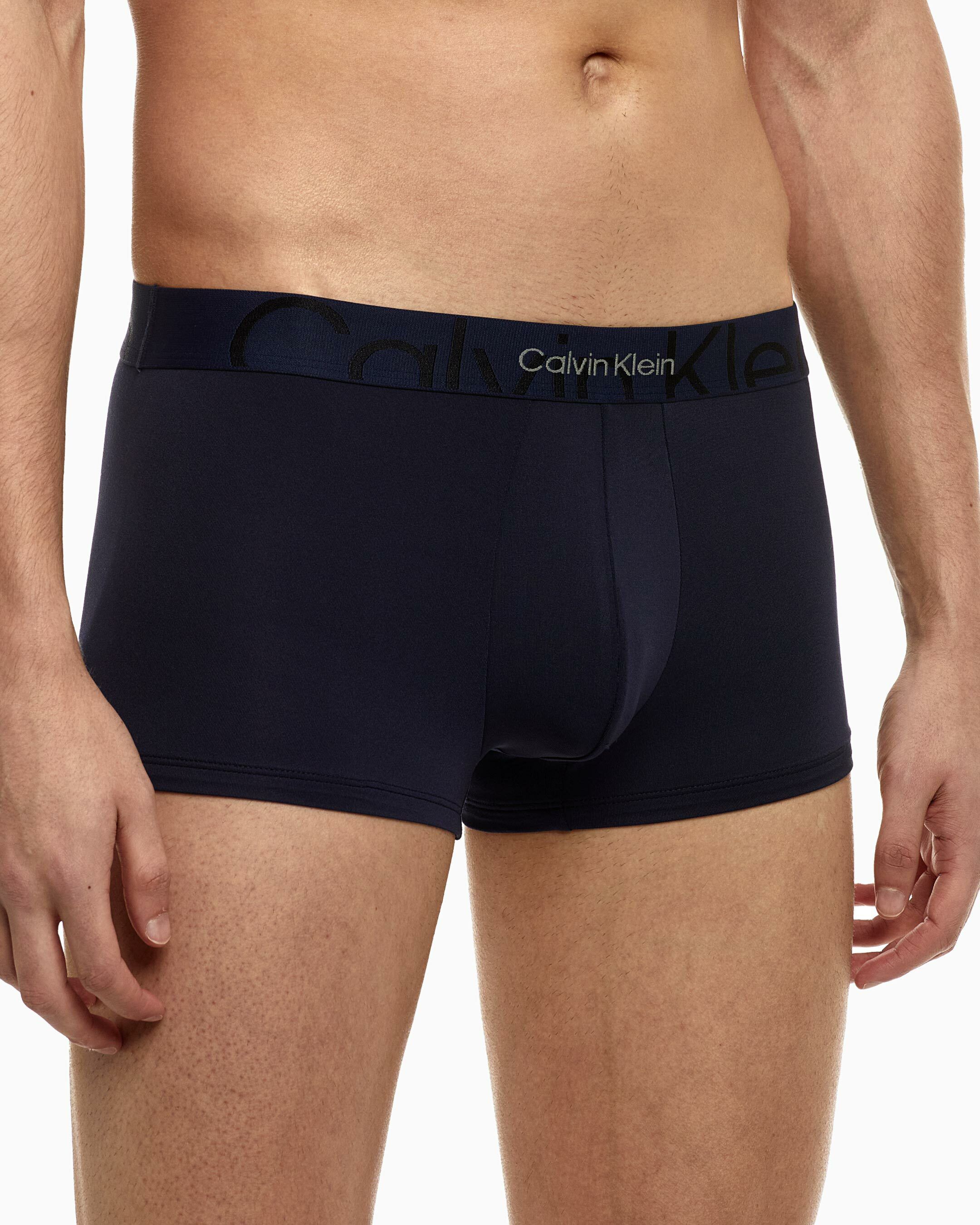 Embossed Icon Microfiber Low Rise Trunks blue Calvin Klein Taiwan
