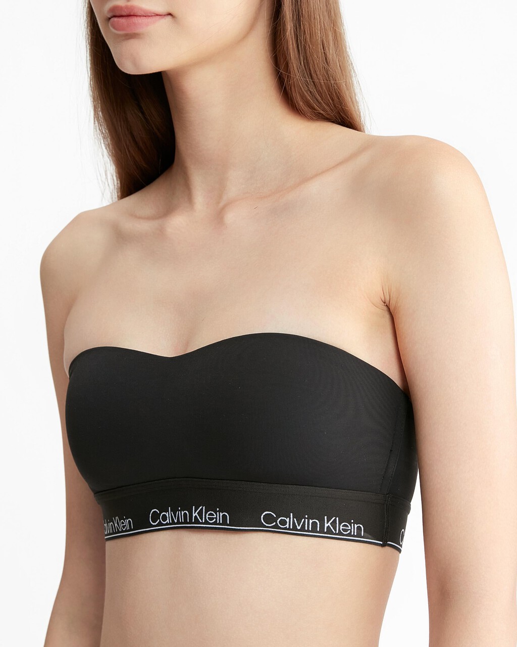 Modern Cotton Performance 薄襯墊平口胸罩, Black, hi-res