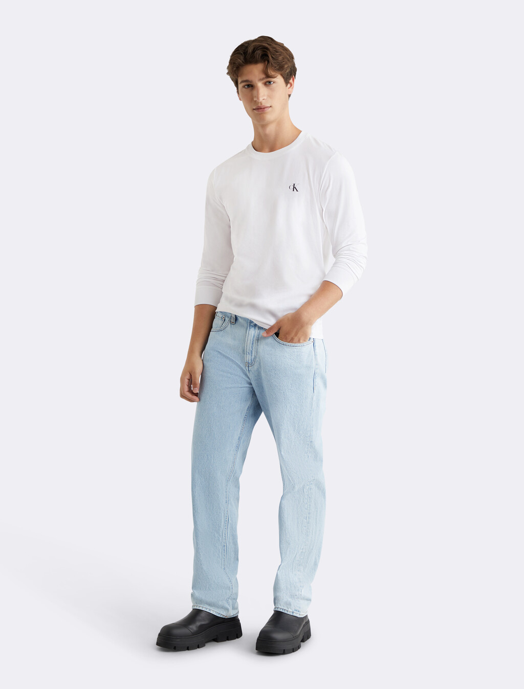 Monologo 後背圖案 T 恤, Bright White/Ck Black, hi-res