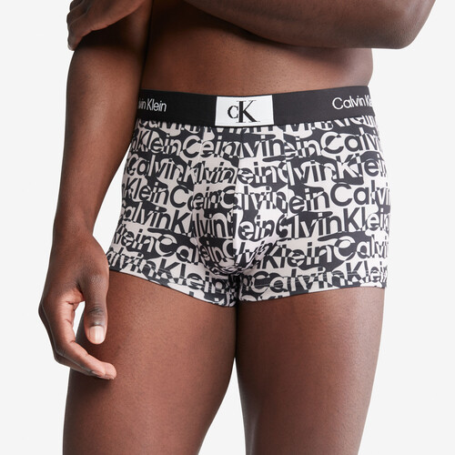 Calvin Klein 96 超細纖維低腰內褲 PRINT/CLOUD GRE