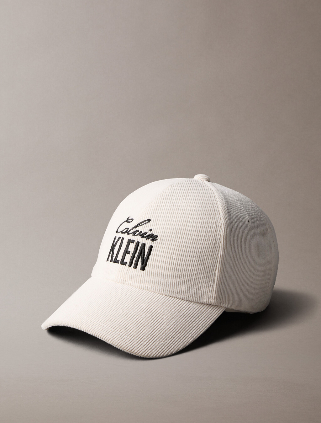 Bold Graphic Script Corduroy Baseball Cap, Light Hay, hi-res