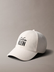 Bold Graphic Script Corduroy Baseball Cap, Light Hay, hi-res