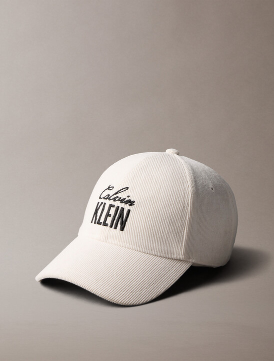 Bold Graphic Script Corduroy Baseball Cap