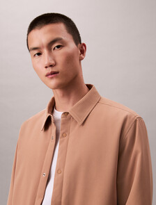 純色斜紋襯衫式外套, Stonehenge, hi-res