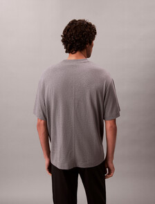 CK 徽章貼飾 T 恤, Med Grey Heather, hi-res