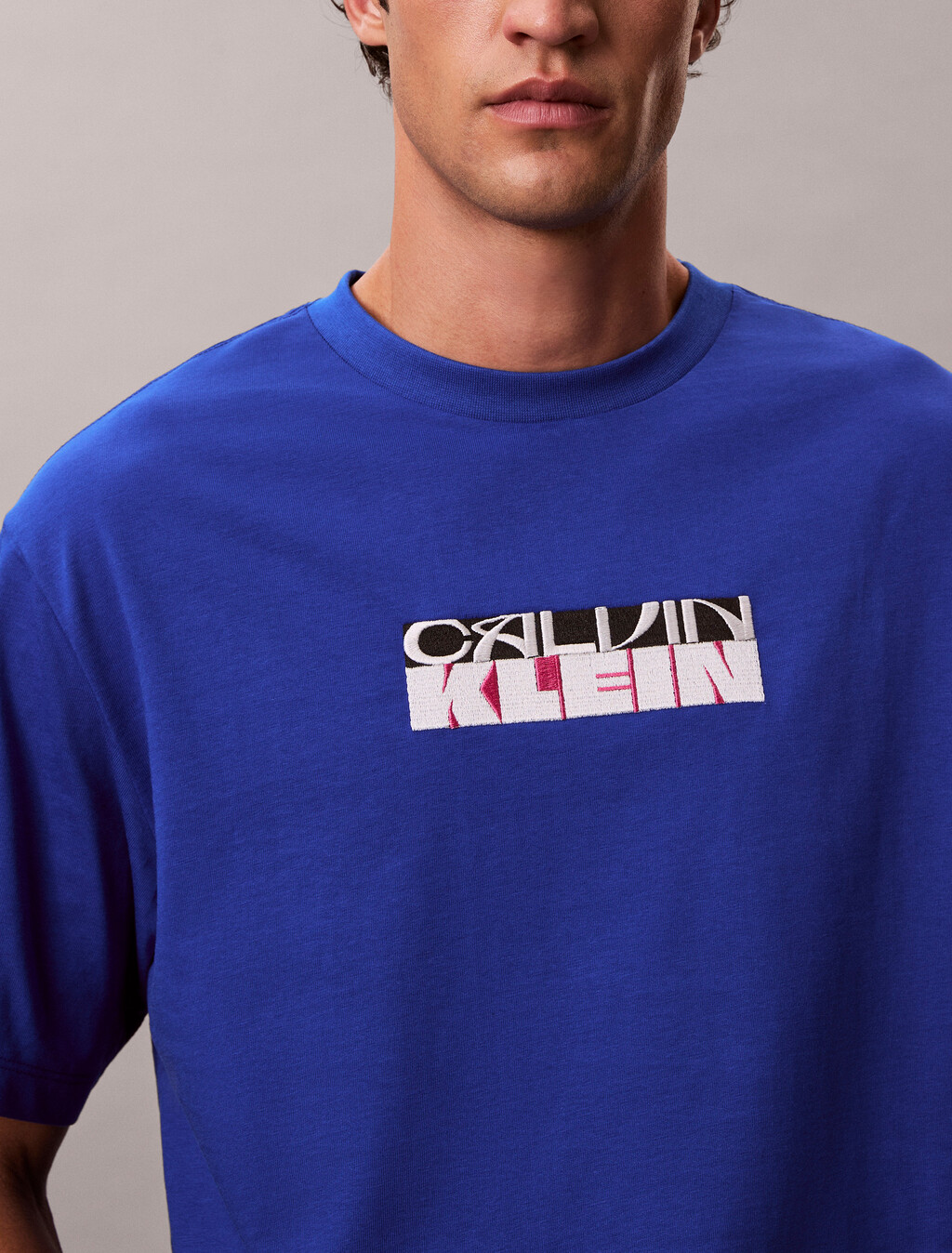 Block Logo Graphic Relaxed T-Shirt, Cobalt, hi-res