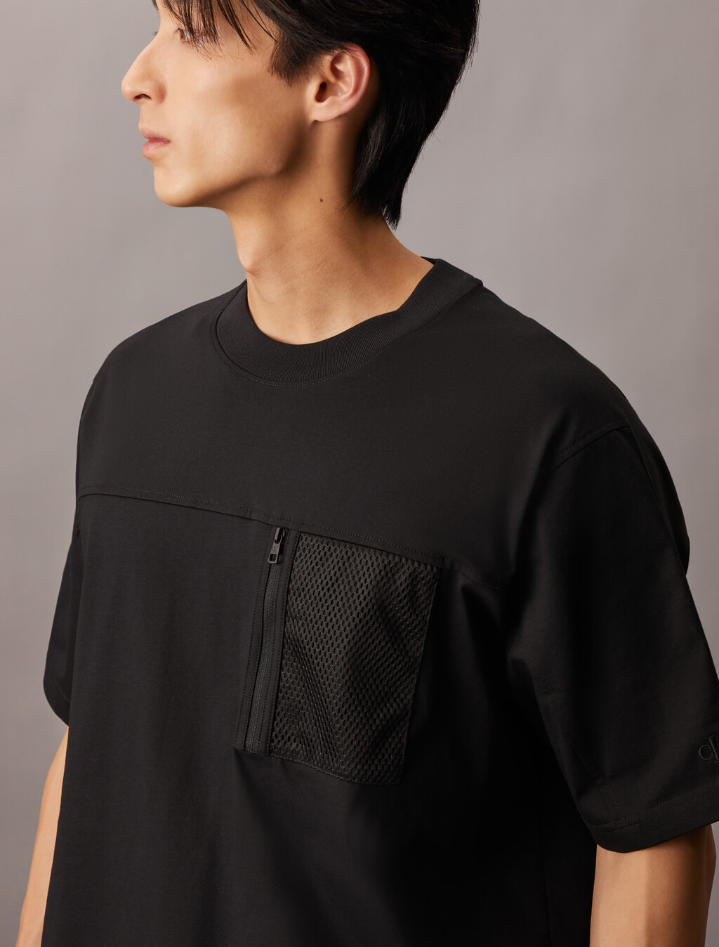Cooling Relaxed Tee, Ck Black, hi-res