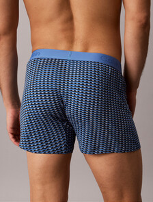 Ultra Soft Modal Slim Boxer, Ladder Check Poseidon Blue, hi-res