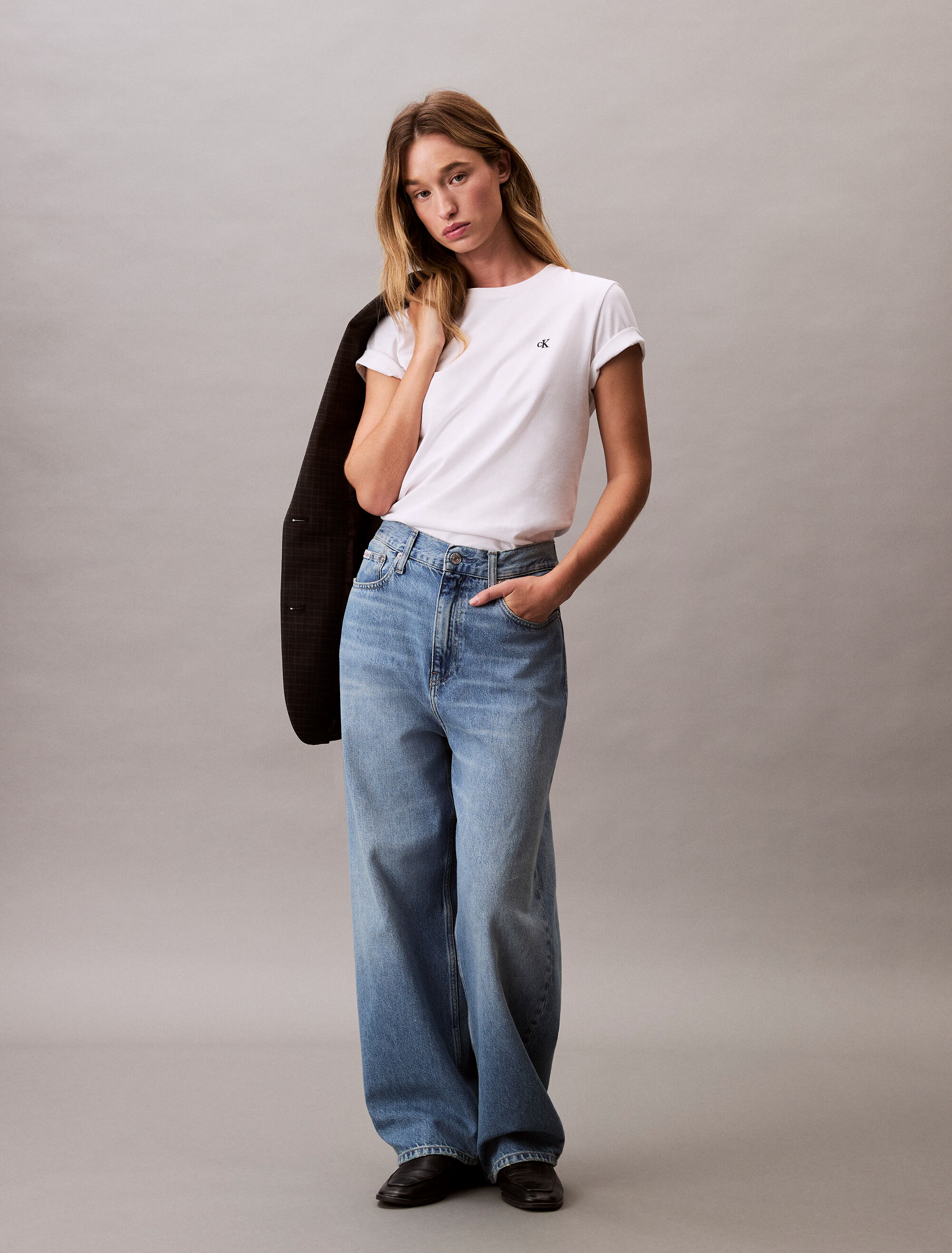 【 】CK Jeans ラベルリップベビーティー★送料無料 Calvin Klein tシャツ ベイビーTシャツ レディース : ZOZOTOWN
