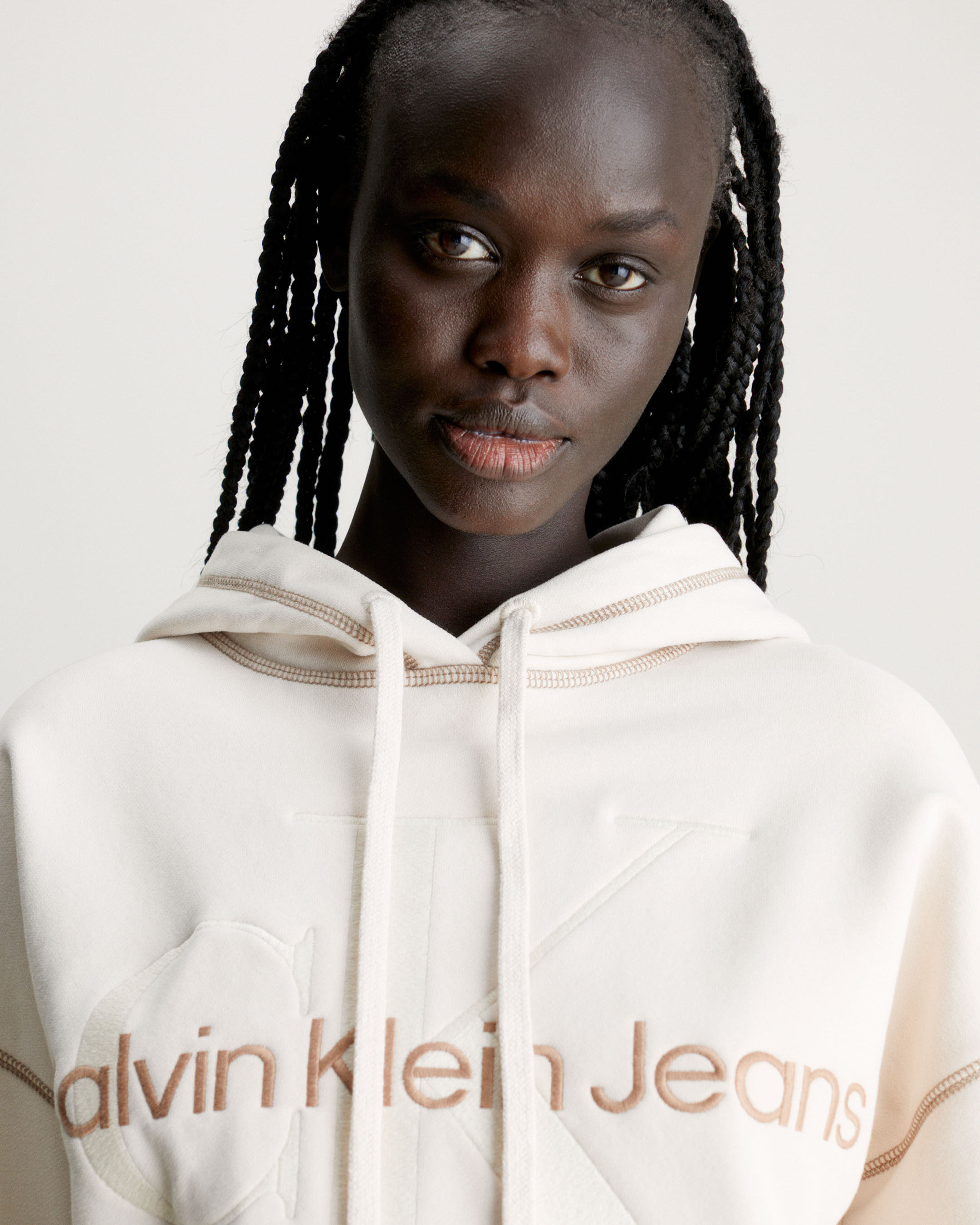 Calvin klein monogram logo new arrivals hoodie