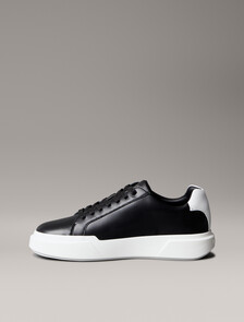 Leather Durable Traction NYC Trainers, Black/Bright White, hi-res