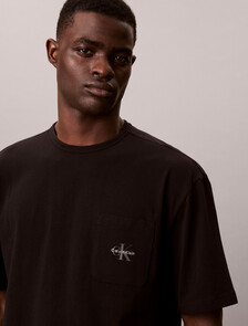 Icon 彈性棉質睡裝上衣, Black, hi-res