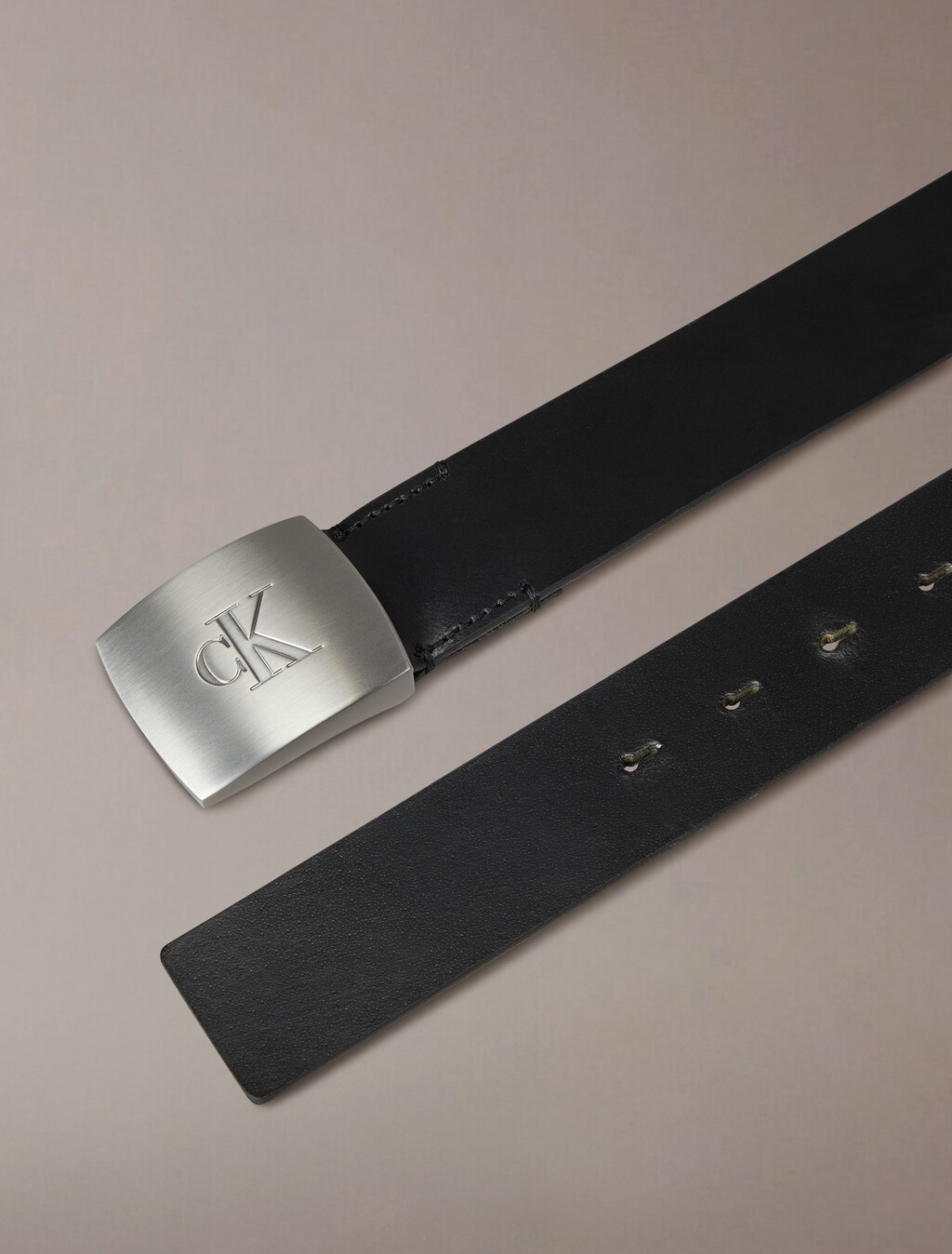 夾扣皮帶 38 公釐, Black / Brushed Nickel, hi-res