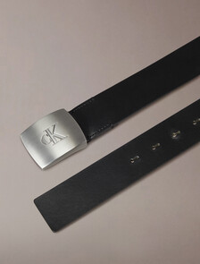 夾扣皮帶 38 公釐, Black / Brushed Nickel, hi-res