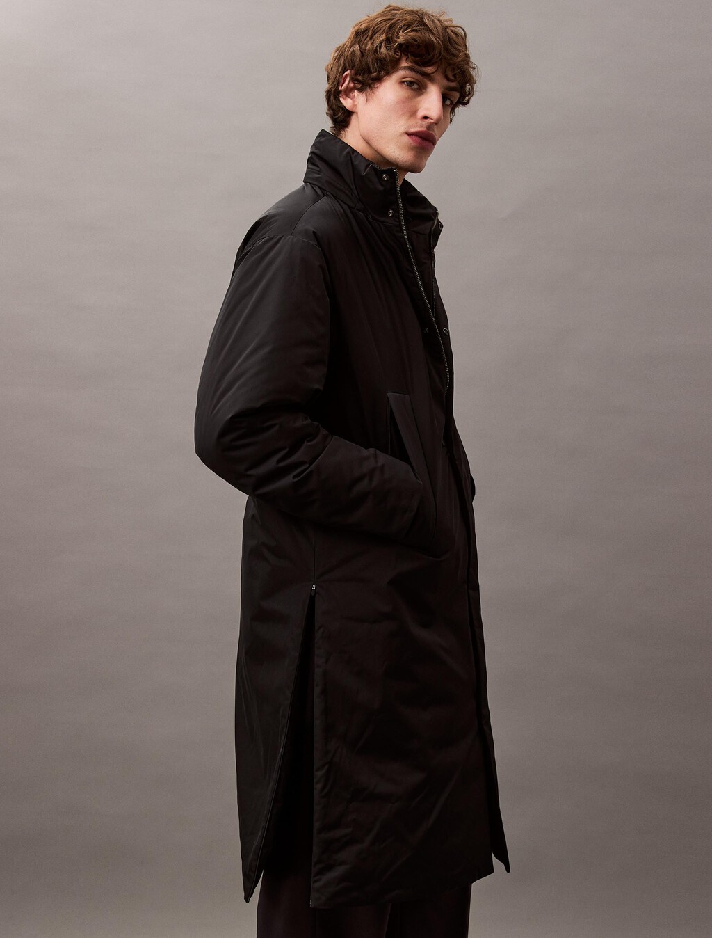 Nylon Padded Parka, Black Beauty, hi-res