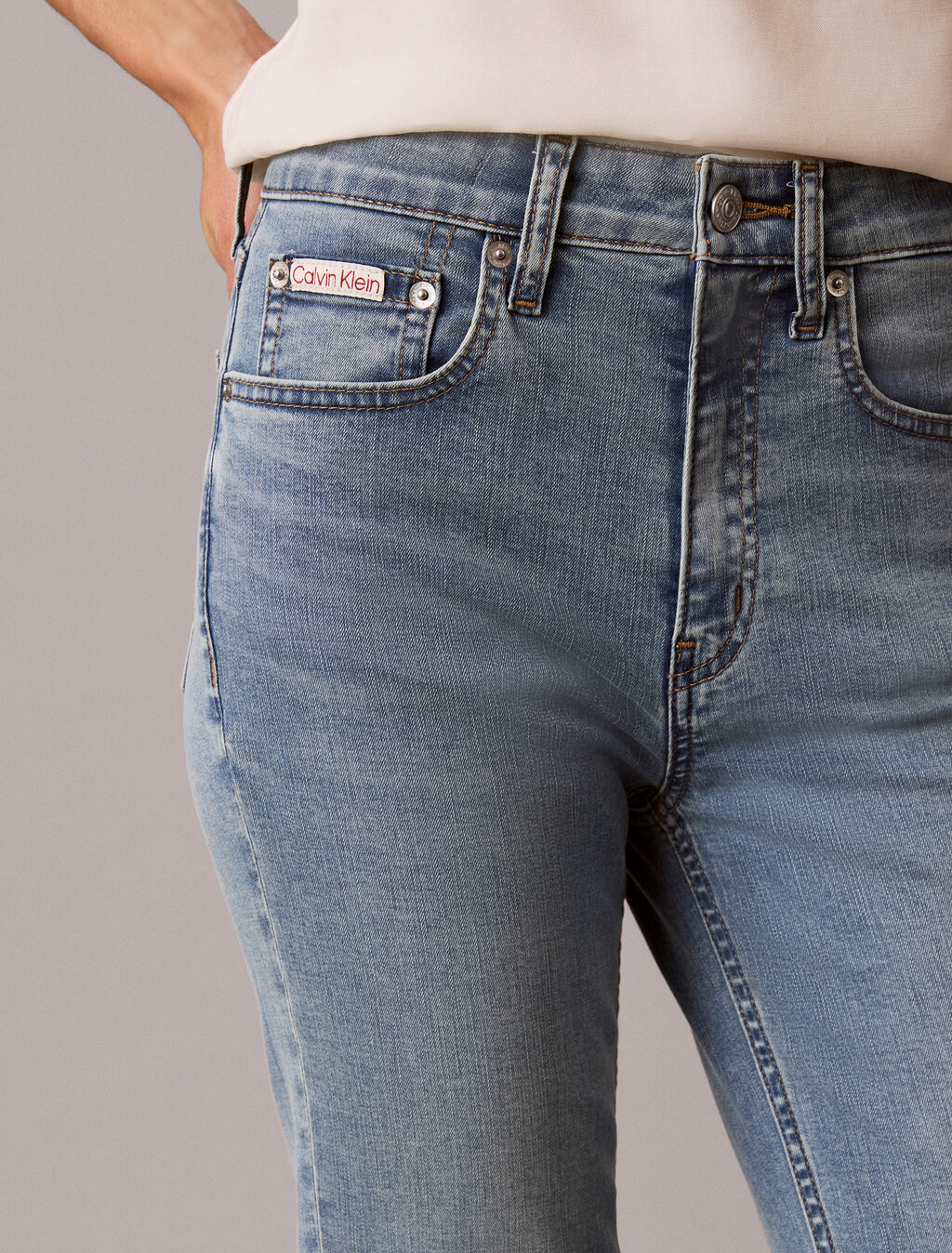37.5 低腰修身直筒牛仔褲, DENIM VACATION BLUE, hi-res
