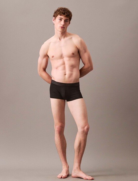 CK Black Logo Jacquard Low Rise Trunks