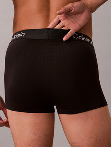 CK Pro Fit Micro Low Rise Trunks, Black w/ White Logo, hi-res