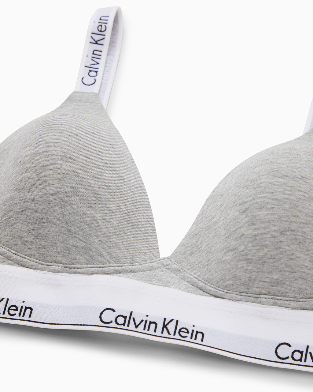 Calvin Klein Modern Cotton Unlined Triangle Bra Grey Heather QF1061-020 -  Free Shipping at Largo Drive