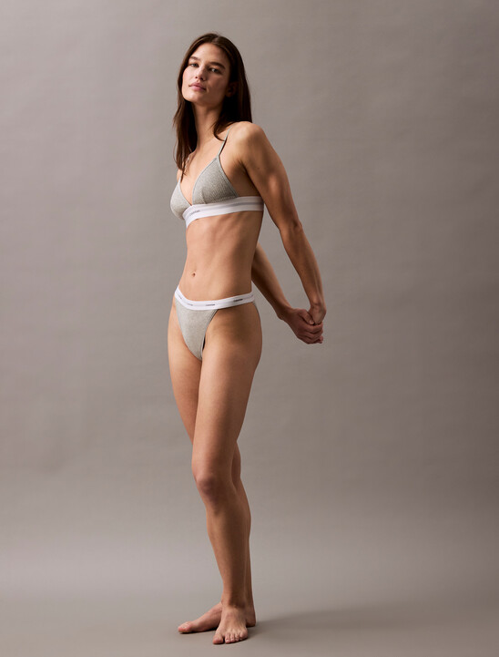 Cotton Modal Stretch Rib Lightly Lined Triangle Bra