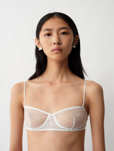 Alden 無襯裡平口式胸罩, White, hi-res