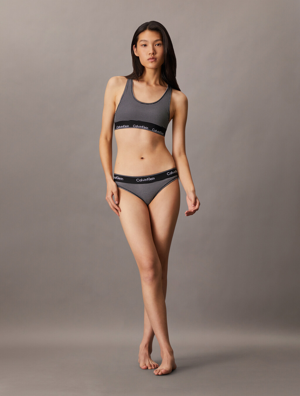 Icon Cotton 比基尼, HAIRLINE STRIPE+BLACK, hi-res