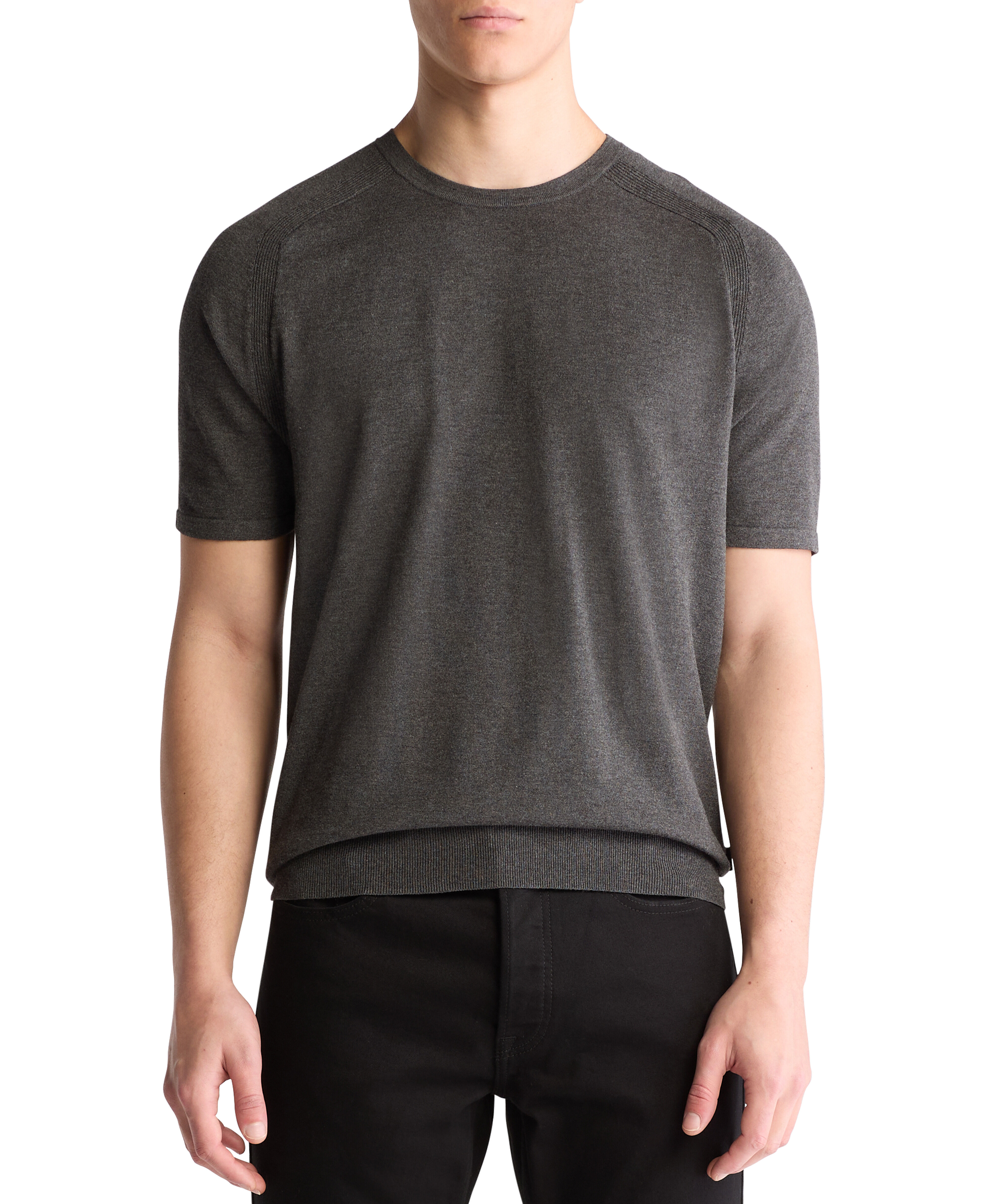 【在庫有】 grey | T-Shirt Sweater Crewneck Knit Tech | Taiwan Klein Calvin トップス